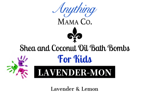 Lavender-Mon Kids Shea & Coconut Oil bath bomb (each) - Anything Mama Co.