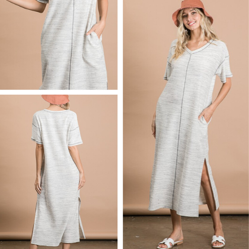 Aspen Jersey Stitch Dress - Anything Mama Co.