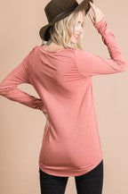 Norah Knotted V-neck Ivory - Anything Mama Co.