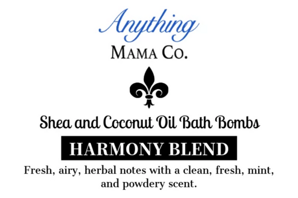 Harmony Blend Shea & Coconut Oil Bath Bomb - Anything Mama Co.