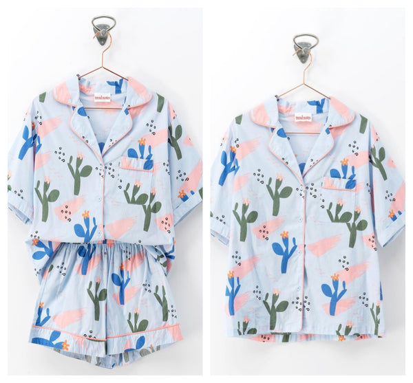 Azul Cactus Pajama Set - Anything Mama Co.