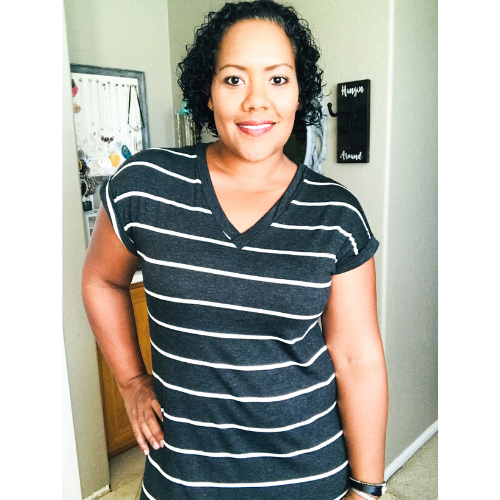 Charcoal Stripe Knit Dress - Anything Mama Co.