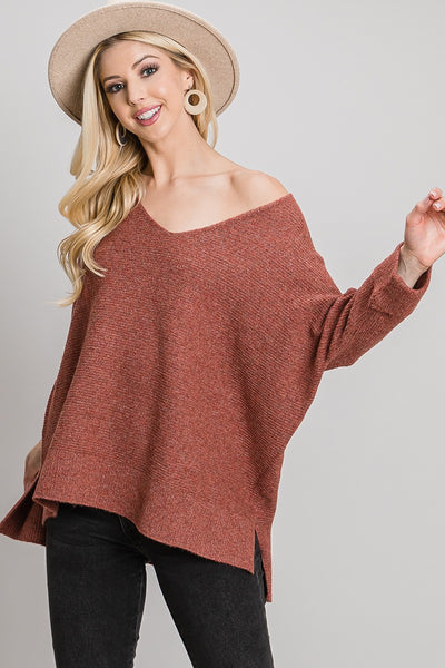 Oh So Good V-Neck Sweater - Anything Mama Co.