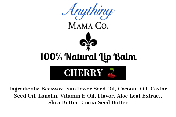 100% Natural Lip Balm Cherry - Anything Mama Co.
