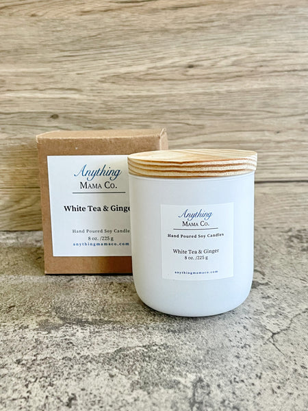 White Tea & Ginger Candle - Anything Mama Co.