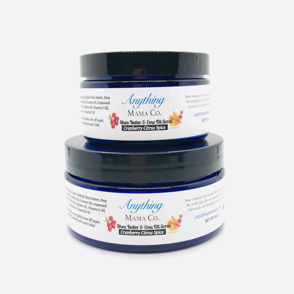 Shea Butter and Emu Oil Scrub Cranberry Citrus Spice - Anything Mama Co.
