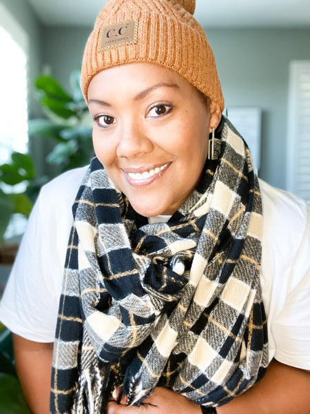 Carmel Macchiato Beanie and Scarf Set - Anything Mama Co.