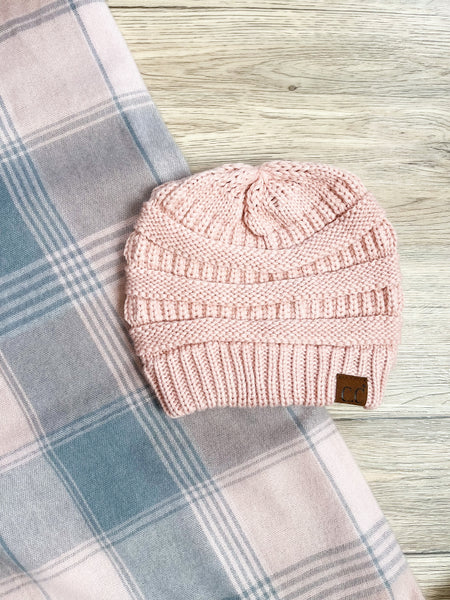 Blushing Pink Beanie and Scarf Set - Anything Mama Co.