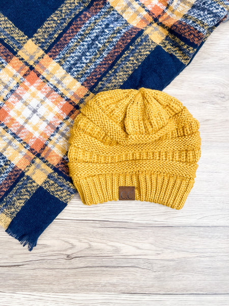 Varsity Blues Beanie and Scarf Set - Anything Mama Co.