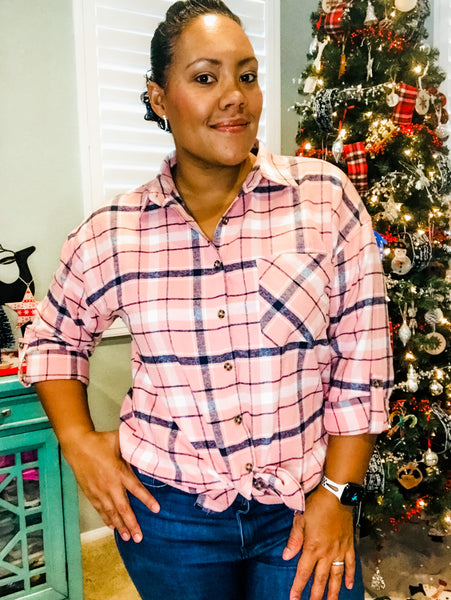 Pink in Plaid - Anything Mama Co.