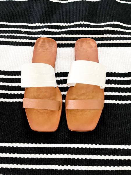 Kimberly Two-Tone Slide - Anything Mama Co.