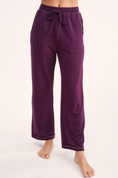 Jalen Cozy Lounge Set Eggplant - Anything Mama Co.