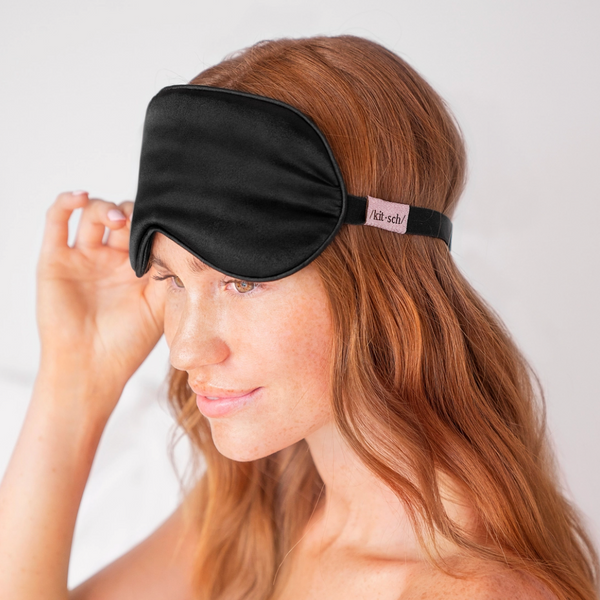 Satin Sleep Mask- Black - Anything Mama Co.
