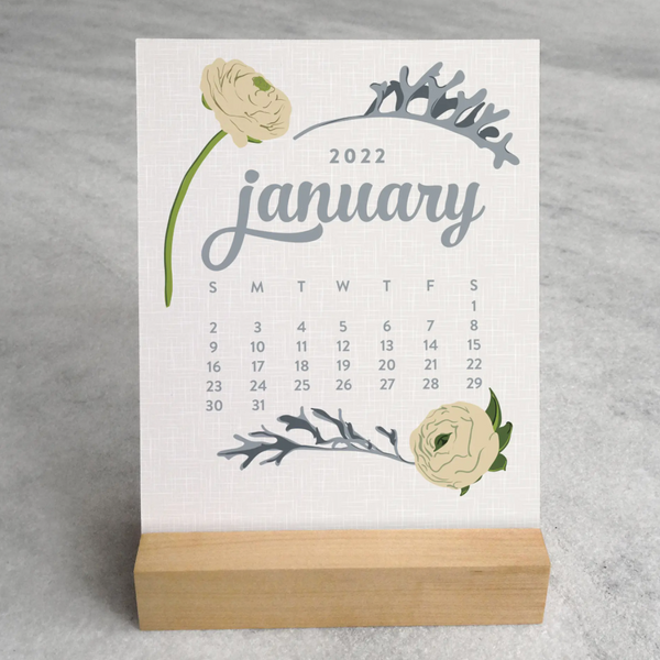 Wildflower Desk Calendar 2022