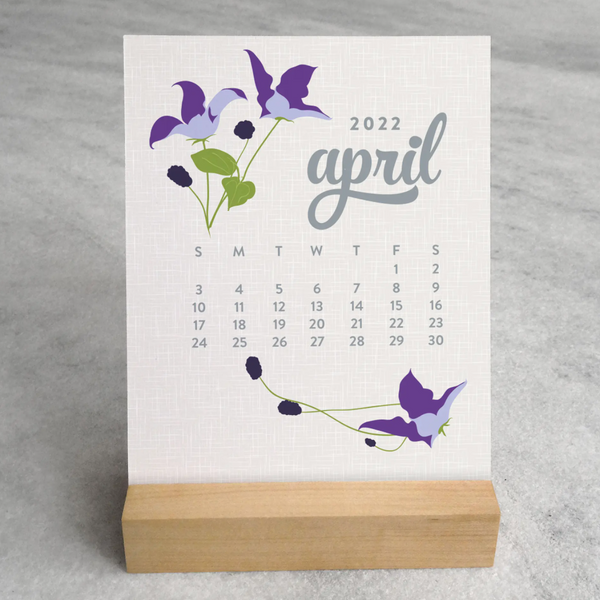 Wildflower Desk Calendar 2022