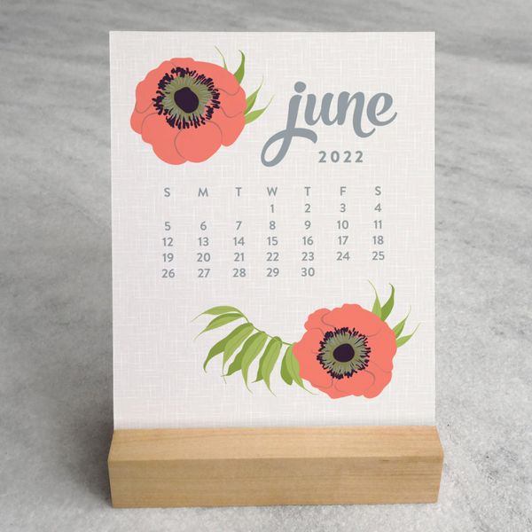 Wildflower Desk Calendar 2022
