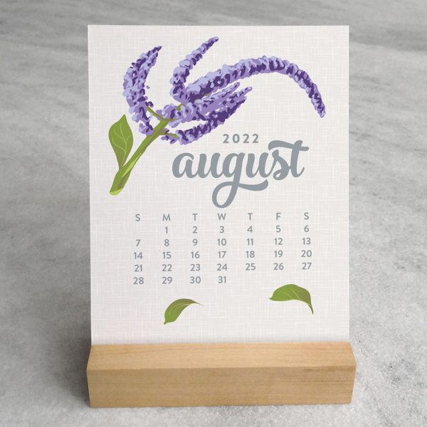 Wildflower Desk Calendar 2022