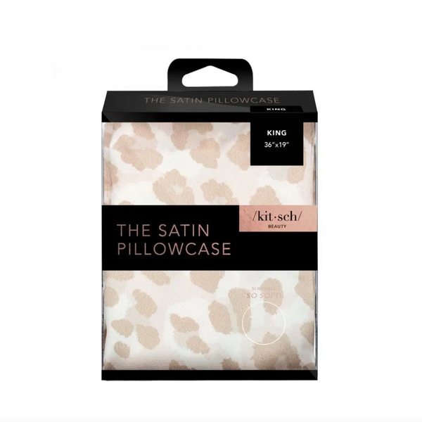 Satin Pillowcase King - Leopard