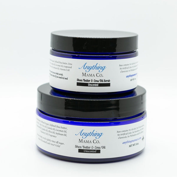 Shea Butter and Emu Oil Scrub Unscented - Anything Mama Co.
