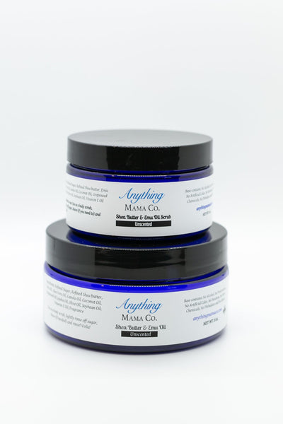 Shea Butter and Emu Oil Scrub Unscented - Anything Mama Co.