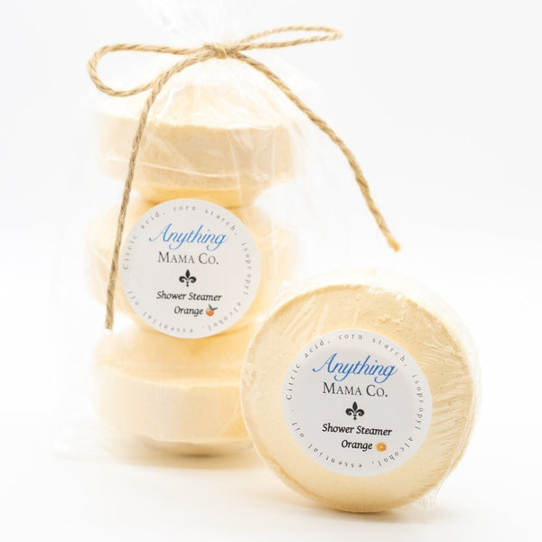 Orange Shower Steamer 3 oz. (each) - Anything Mama Co.